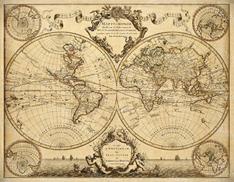 Mapa Świata 1720
