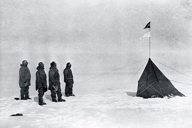 Roald Amundsen na biegunie południowym
